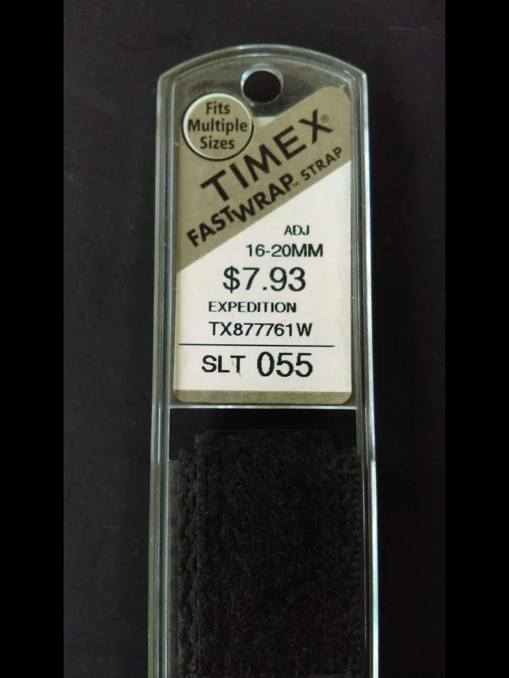 Timex Fast Wrap Expedition Watch Band Strap 16-20mm Black Voguestrap Adjustable